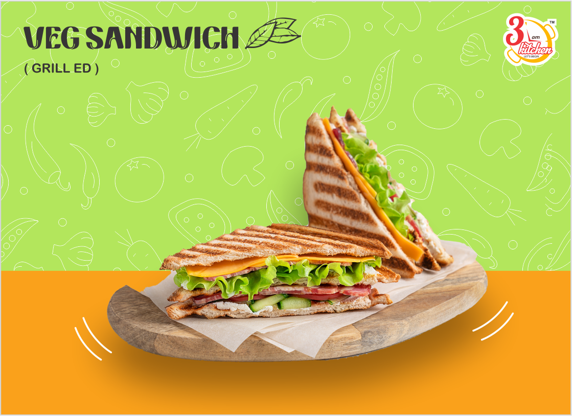 Veg Sandwich Grilled (Jain) Mini@Rs99,Maxi@Rs119